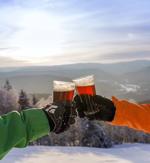 Beer Cheers on Slopes