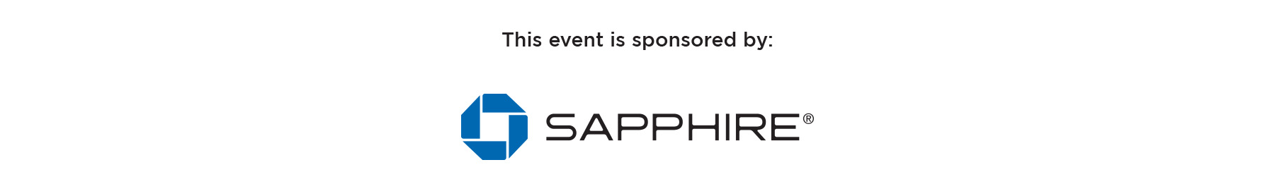 This event is sponsored by Sapphire