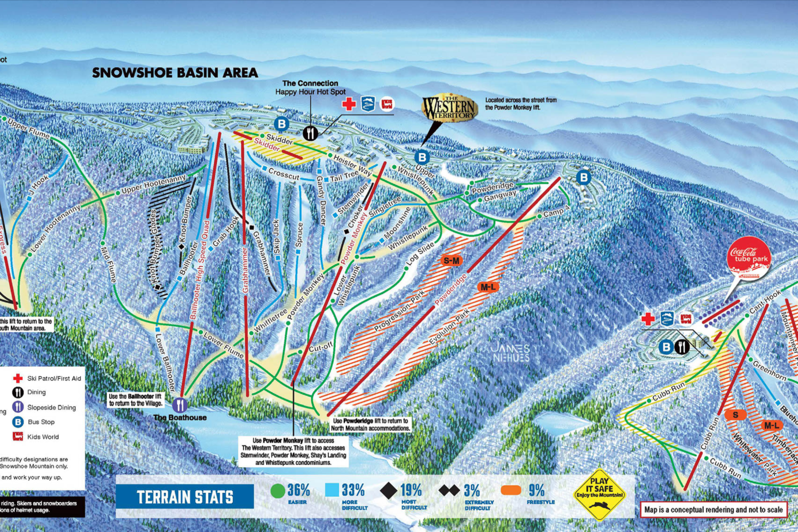 Visitor Guide For Snowshoe Mountain Resort In West Virgina   Noninteractive Map 