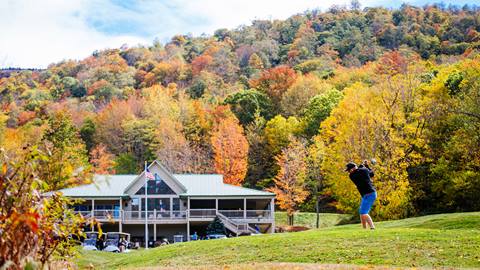 Golfing in the fall