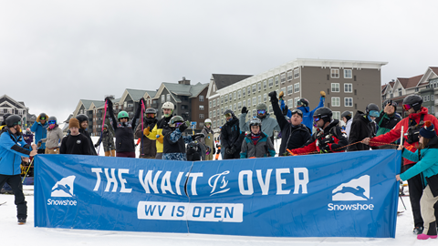 Winter Opening Day at Snowshoe Mountain